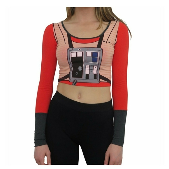 NWT Star Wars Rebel Pilot Long Sleeve Women's Crop Top - Picture 2 of 7